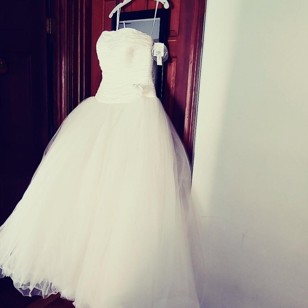 Oleg Cassini Wedding Gown, White, Size 12, New